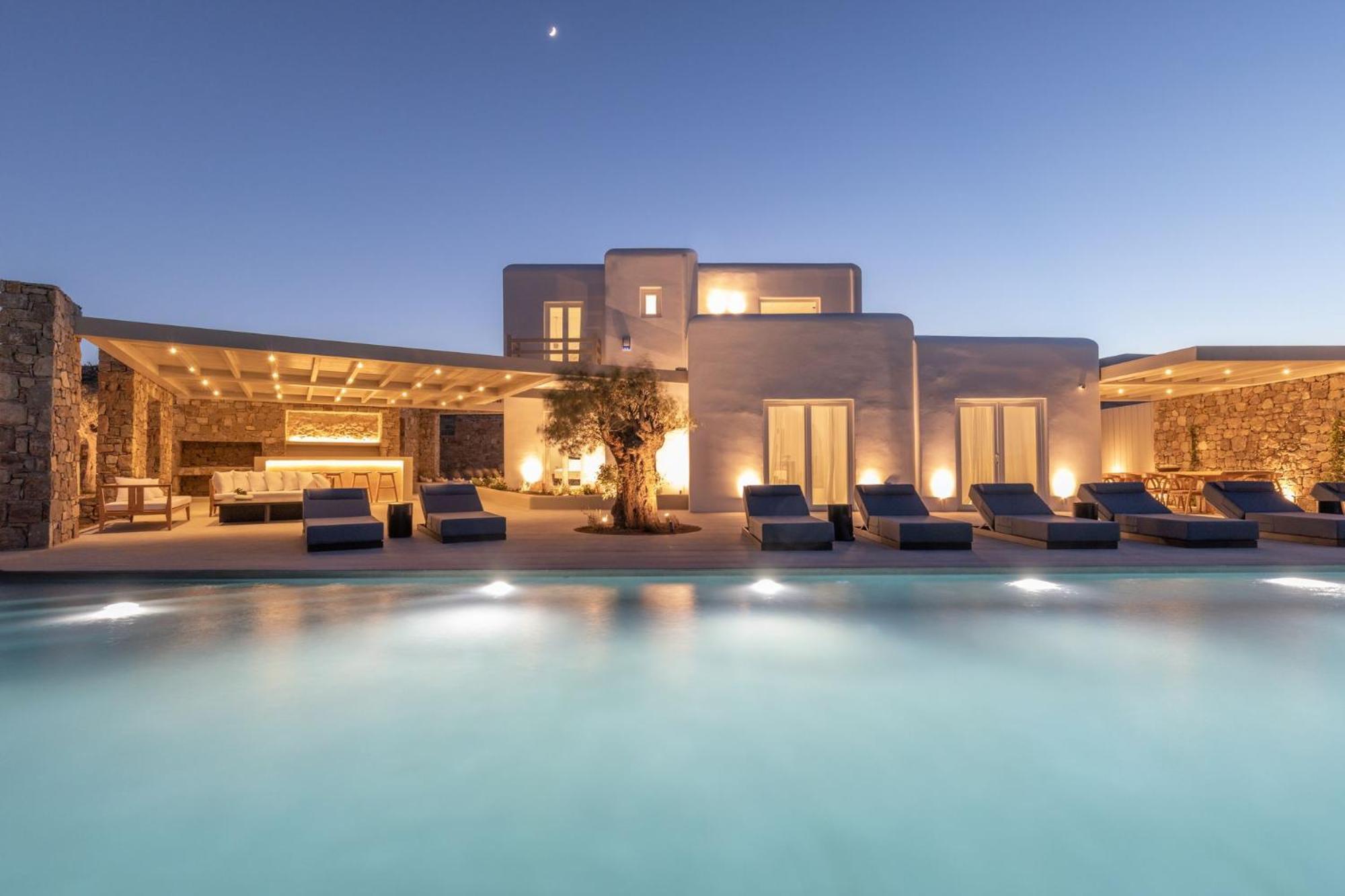 Blue Eye Grand Villa Mykonos カラファティス エクステリア 写真