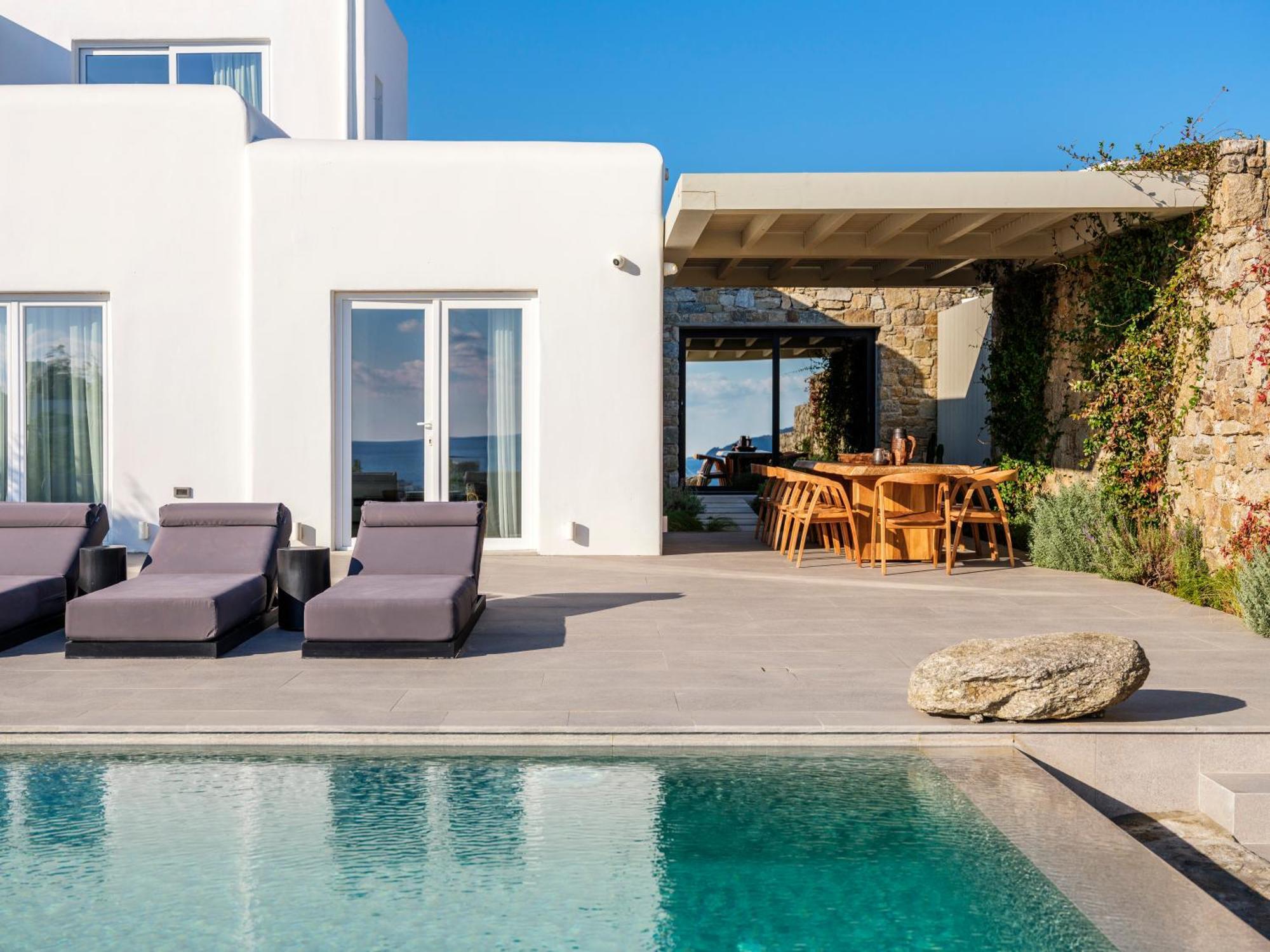 Blue Eye Grand Villa Mykonos カラファティス エクステリア 写真