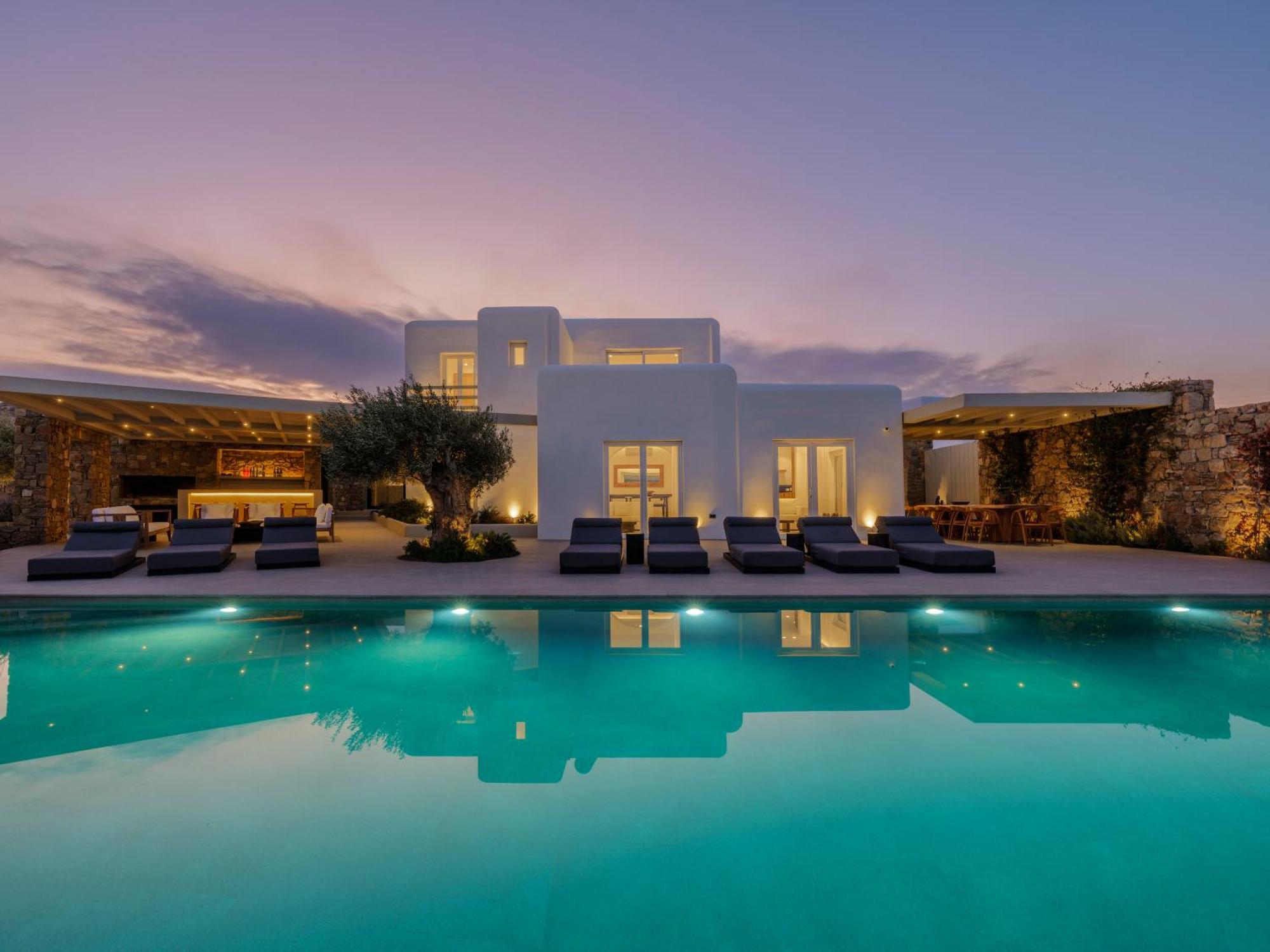 Blue Eye Grand Villa Mykonos カラファティス エクステリア 写真