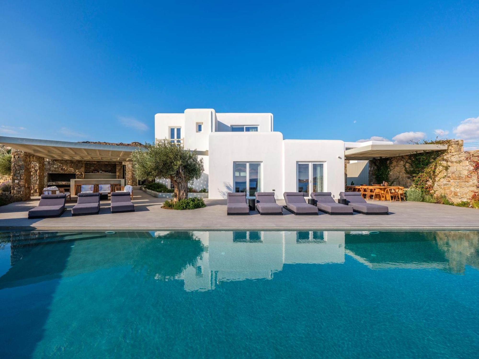 Blue Eye Grand Villa Mykonos カラファティス エクステリア 写真