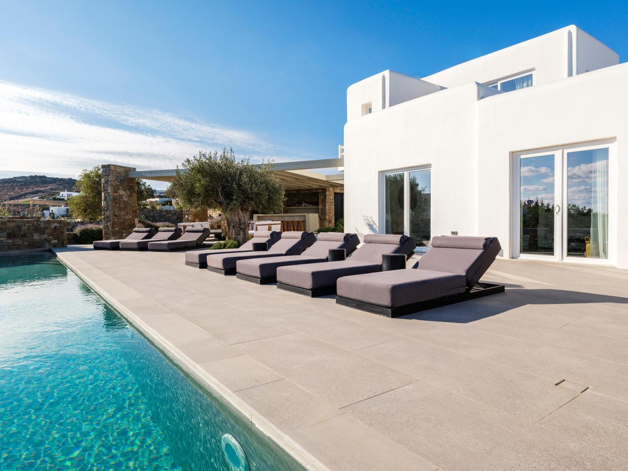 Blue Eye Grand Villa Mykonos カラファティス エクステリア 写真