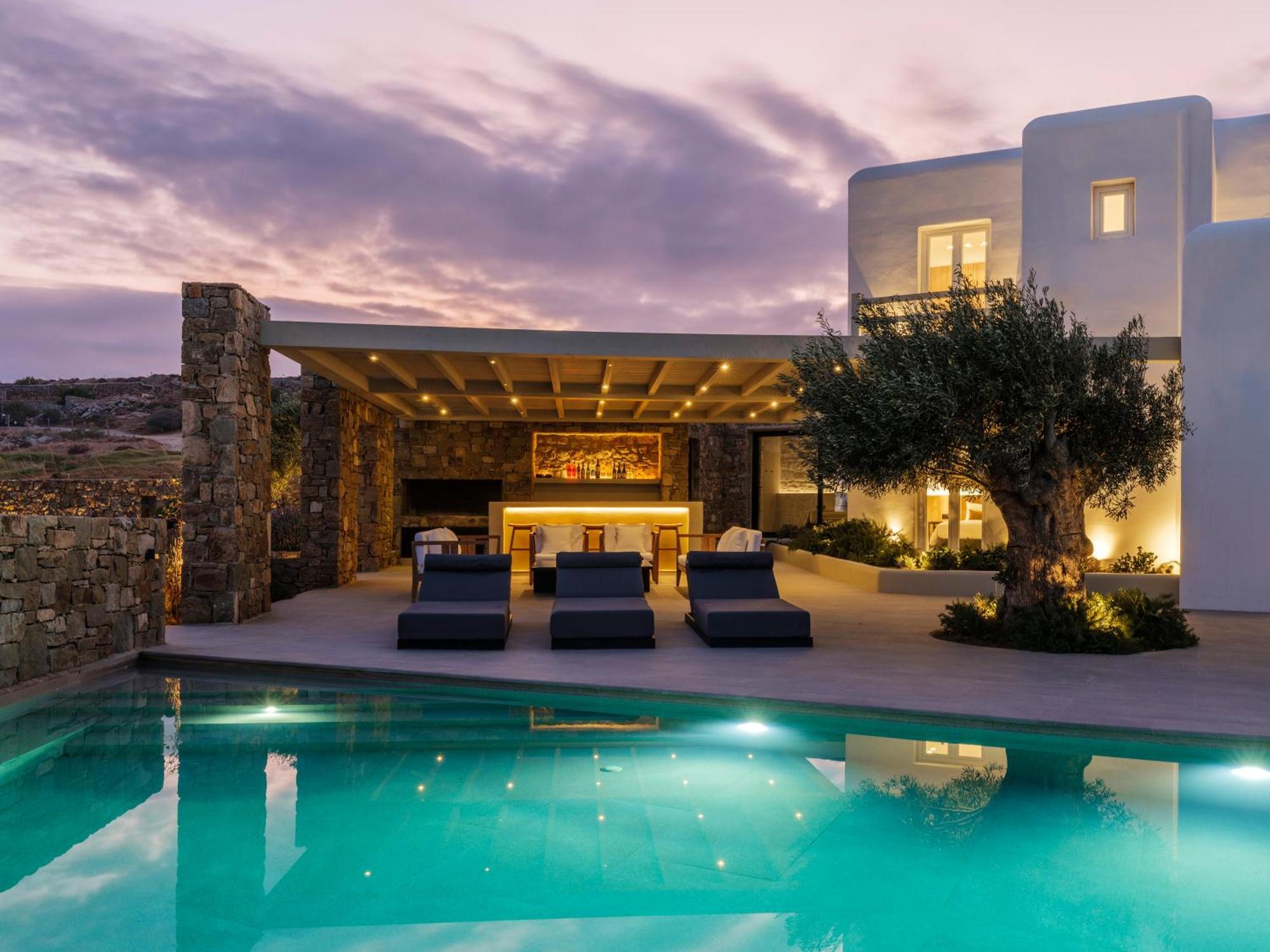 Blue Eye Grand Villa Mykonos カラファティス エクステリア 写真