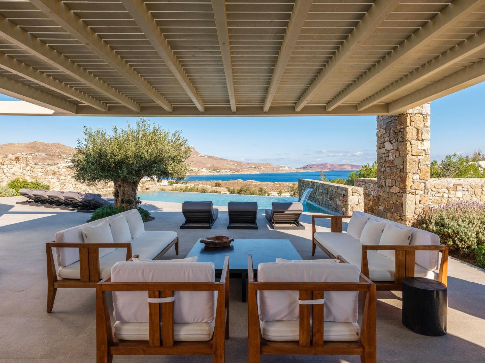 Blue Eye Grand Villa Mykonos カラファティス エクステリア 写真