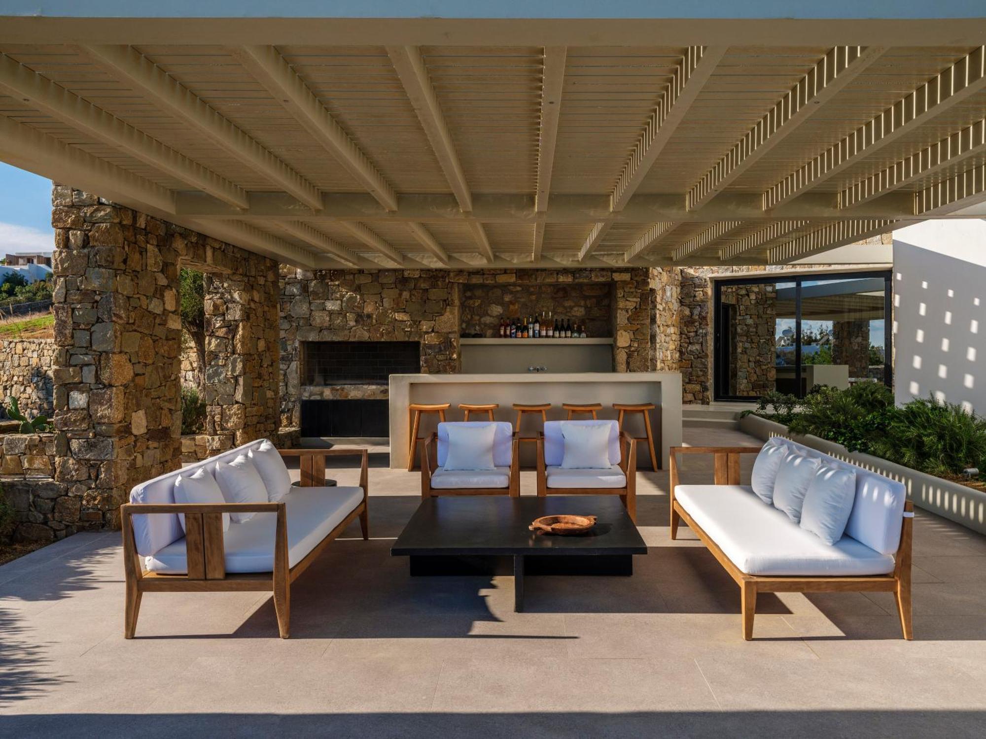 Blue Eye Grand Villa Mykonos カラファティス エクステリア 写真