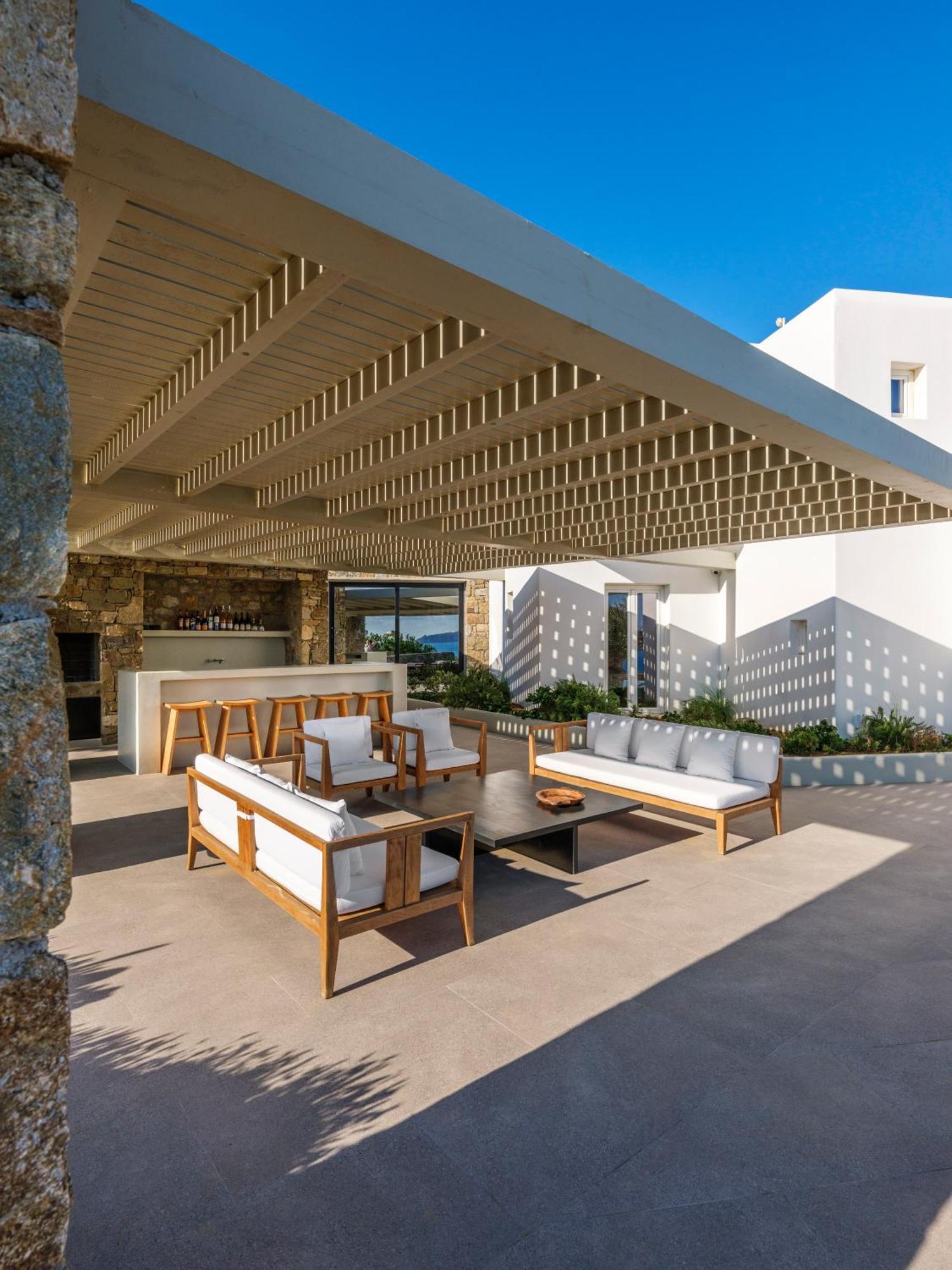 Blue Eye Grand Villa Mykonos カラファティス エクステリア 写真